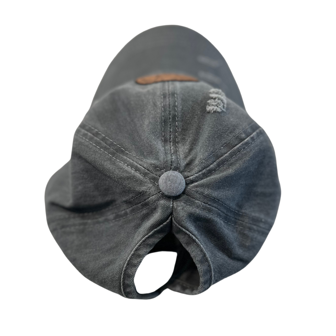 Ponytail Cap - Light Gray